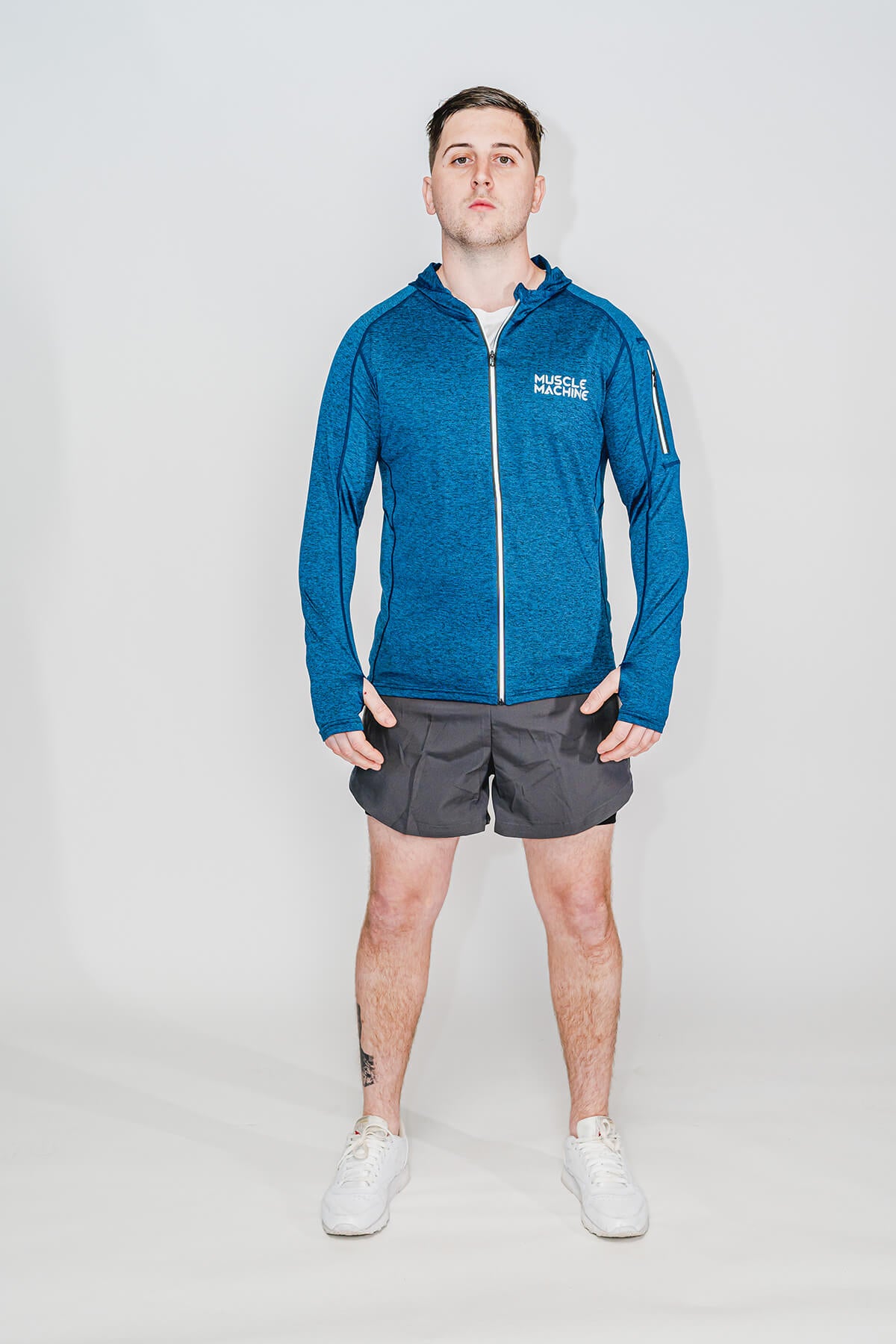 Sports Zipper Hoodie with Zipper Pockets